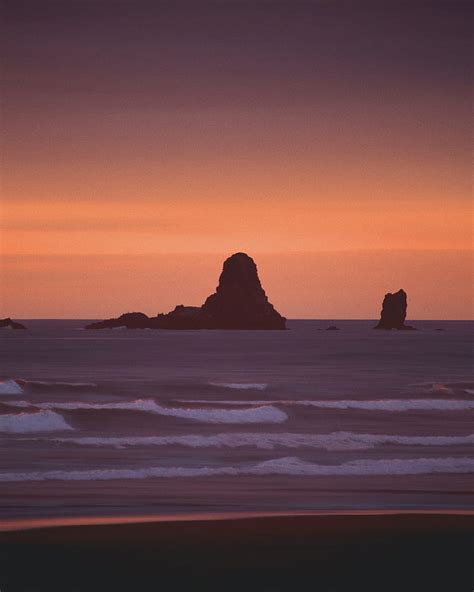 Rock Sunset Sea Waves Landscape Hd Phone Wallpaper Peakpx