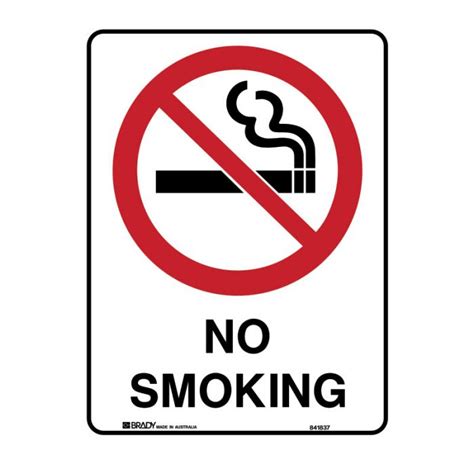 Prohibition Sign No Smoking Metal H Mm X W Mm