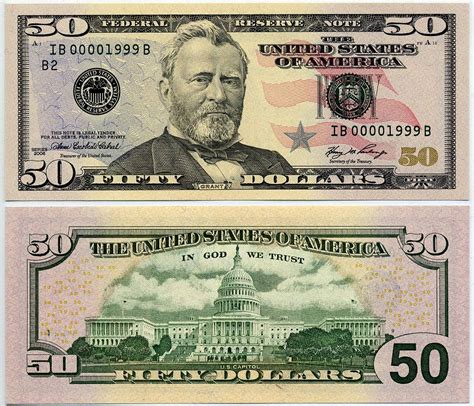 2006 50 Federal Reserve Note Sn Ib 00001999 B Kalvin Jack Hollenbeck