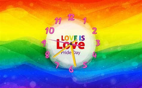 Love Is Love Pride Day Clock Screensaver | Clock screensaver, Free