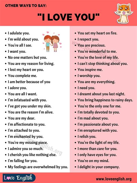 60 Romantic Ways To Say I Love You In English Love English Learn English Words Interesting