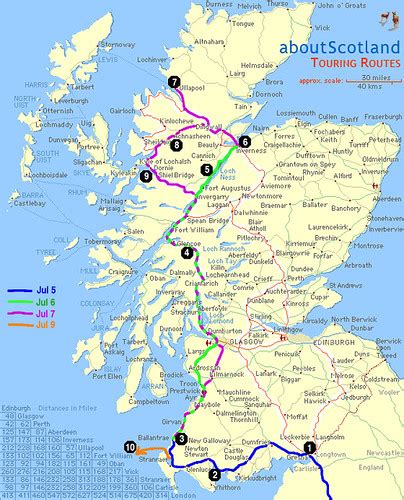 Detailed map of the Scottish part of the trip | Flickr ...