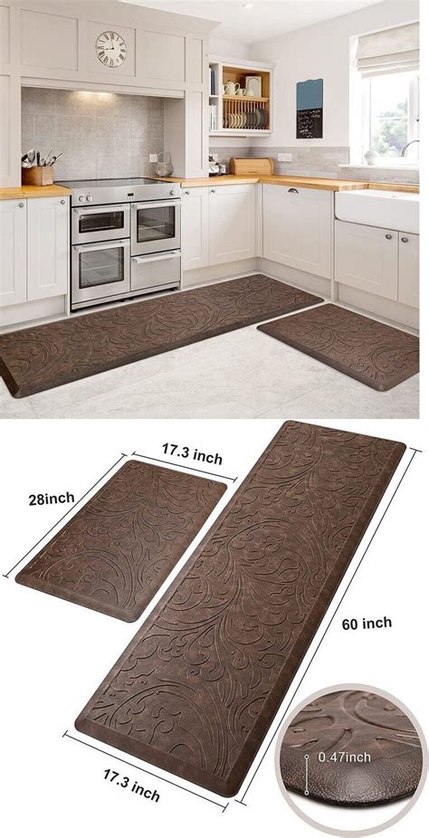 Kmat 2pcs Kitchen Mat Cushioned Anti Fatigue Floor Matwaterproof Non