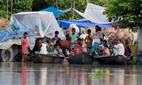 Assam Floods అసోంలో వరదల బీభత్సం Assam Floods 30 Districts Inundated Over 56 Lakh People