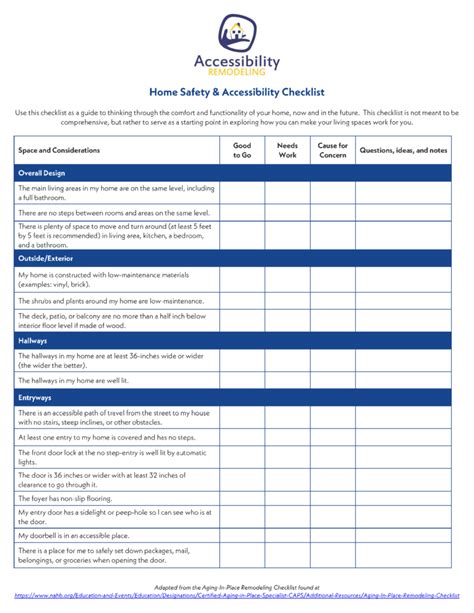 Download Our Home Safety And Accessibility Checklist Accessibility