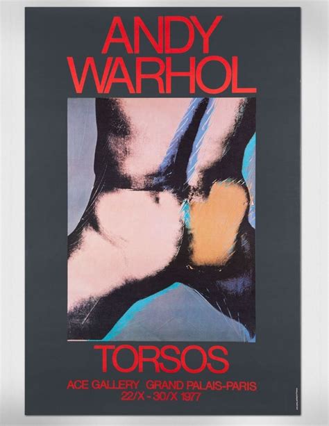 Andy Warhol Torsos Exhibition Poster Popart Warhol