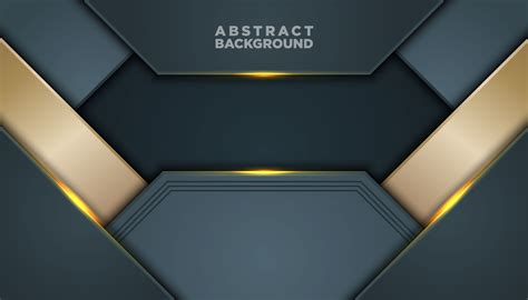 Dark Gray And Gold Abstract Background With Layers 833493 Vector Art At
