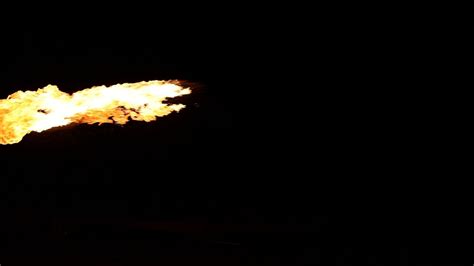 Slow Motion Of Fire Blast Explosion Isolated On Black Background Stock