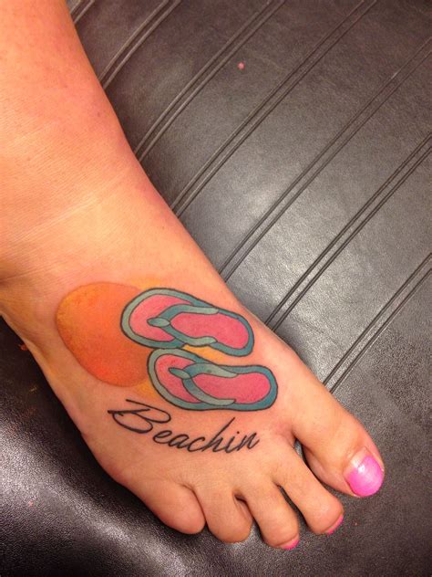 flip flop foot tattoo recentfeathers