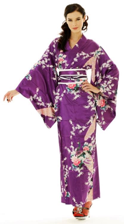 Elegant Purple Yukata Long Yukata And Kimono Neve Bianca