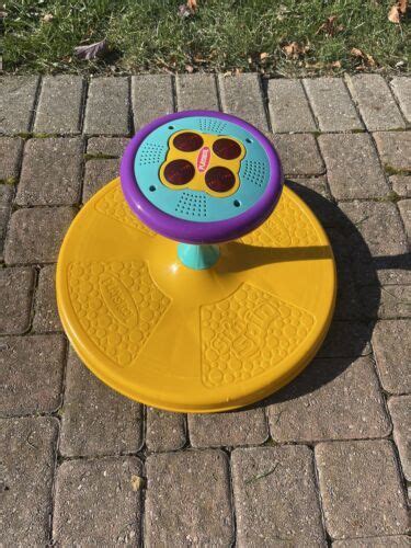 Vintage Playskool Sit N Spin Yellow Purple Spinning Toy 1973 Tonka Lights Music 4626360128