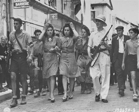 Members Of The French Resistance Lead Two Women Accused Of Being German