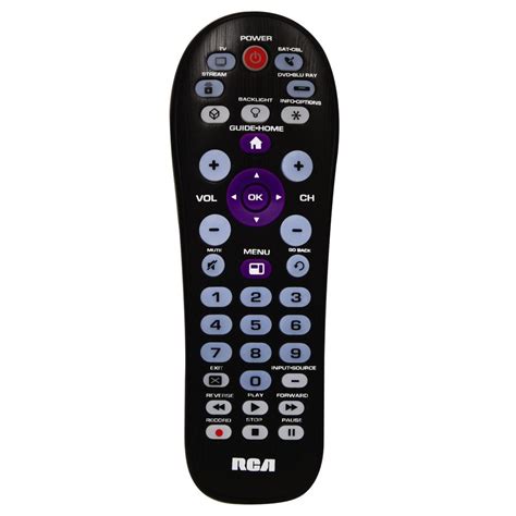 After the code is entered the indicator light will turn off. RCA 4-Device Universal Remote Streaming and Dual ...