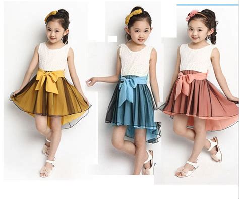 2016 New Arrival Girls Summer Dresses Children Clothes Mid Age Girls