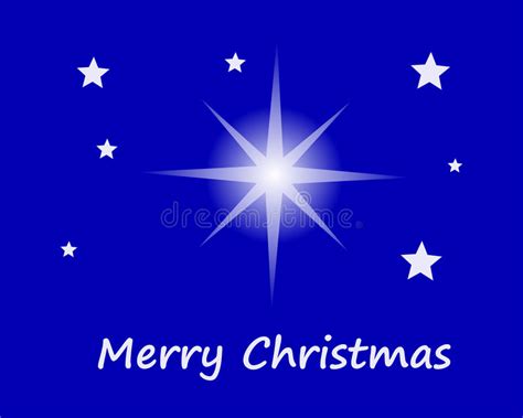 Merry Christmas With Stars In Sky Stock Vector Illustration Of