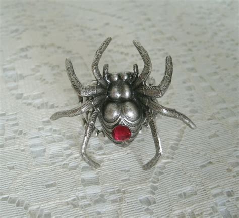 Black Widow Spider Ring Gothic Jewelry Goth Jewelry Steampunk Etsy