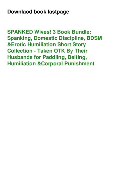⚡pdf download spanked wives 3 book bundle spanking domestic discipline bdsm and erotic