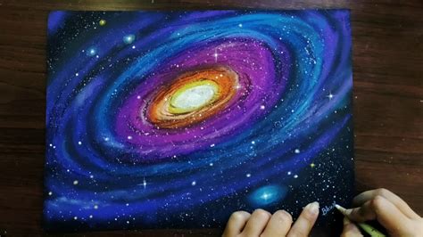 Quick And Easy Galaxy Drawing With Pastels For Beginners Step By Step