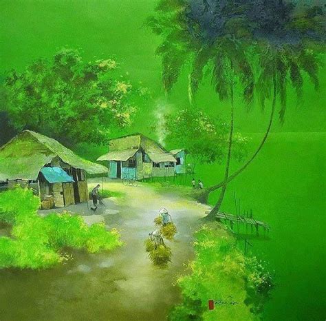 Dang Can Abstract Landscape Landscape Paintings Vietnam Painting