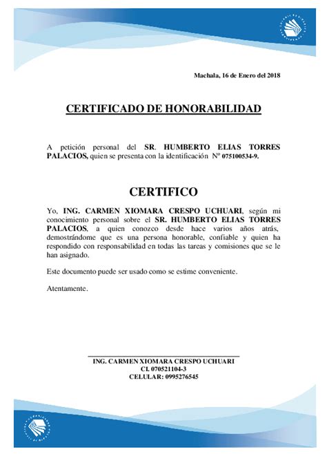 Formato De Certificado De Honorabilidad Actualizado Septiembre 2022 Porn Sex Picture