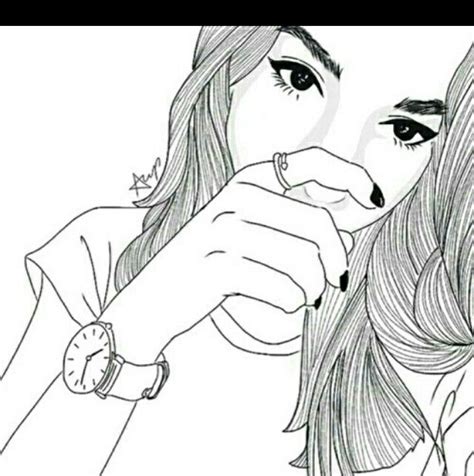 Chicas Tumblr Dibujos Dibujos Aesthetic Para Colorear - Dibujos para