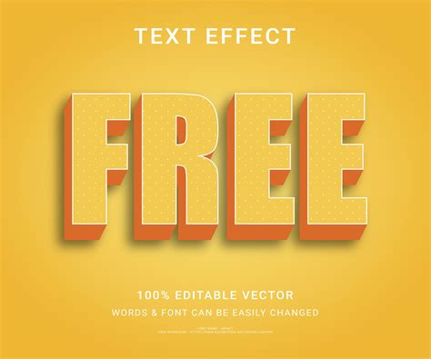Free Full Editable Font Text Type Effect Vector Illustrator Premium