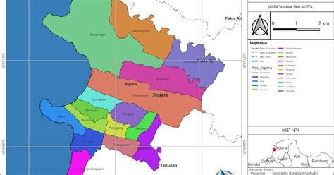 Peta Administrasi Kecamatan Jepara Kabupaten Jepara Neededthing