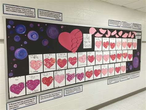 Valentine S Day Bulletin Board Idea For Kindergarten I Love You Pieces They Traced Hearts