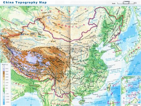 China Topgraphic Map China Maps Visit Around China Tour And Travel