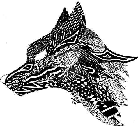 Zentangle Fox By Fallowsingerwolf On Deviantart
