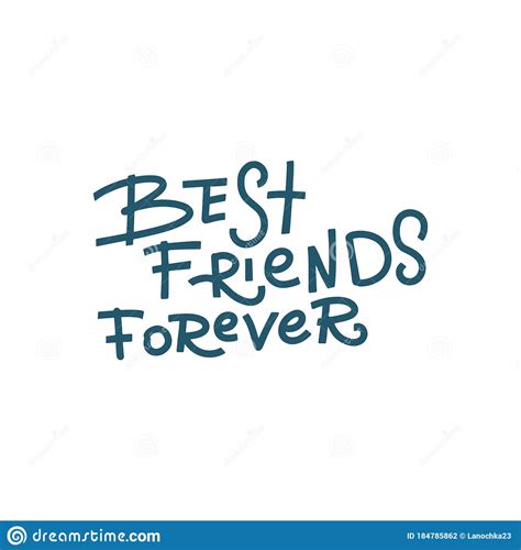 Best Friends Forever Handwritten Lettering Happy Friendship Day
