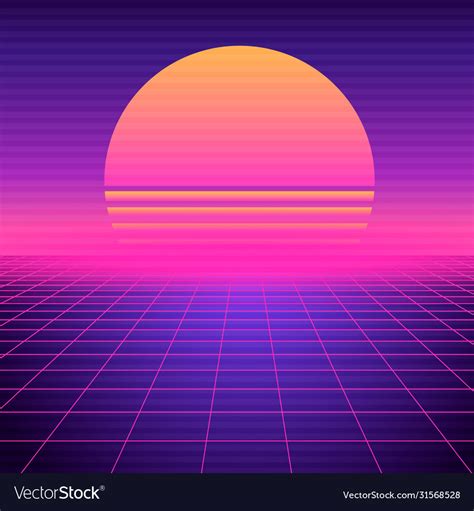 🔥 free download retro futuristic background vaporwave neon vector image [1000x1080] for your