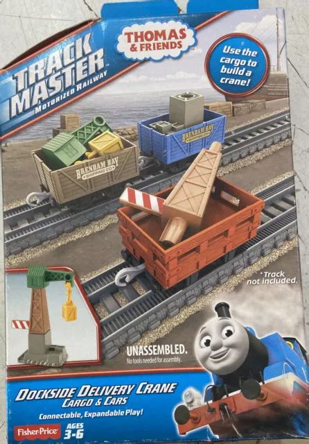 Trackmaster Thomas Friends Dockside Delivery Crane Cargo Cars Fisher Price New