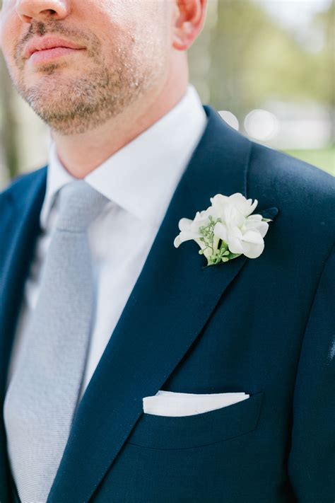 White Freesia Boutonniere Captured By Gabby For Emily Wren Photography