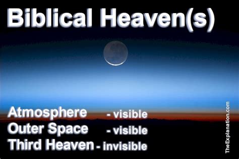 Biblical Heavens Atmosphere Outer Space Third Heaven The Explanation