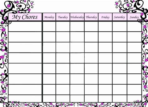 Rotating Chore Chart Template Elegant Chore Board Template Updrill In