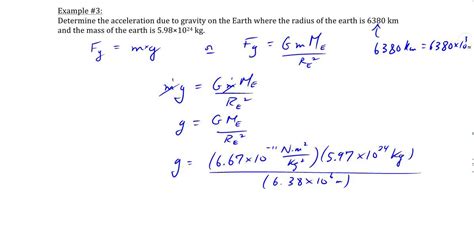 Chapter 4 Example 3 Acceleration Due To Gravity Youtube
