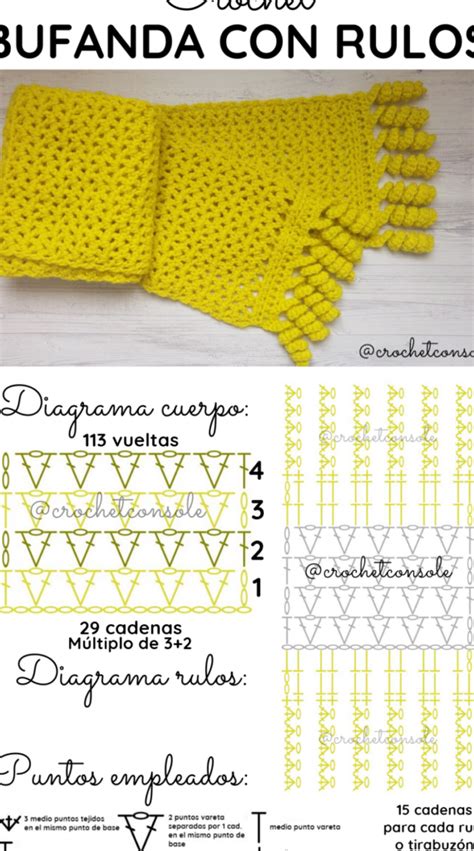 Patrones De Crochet Para Tejer Bufandas Todo Crochet