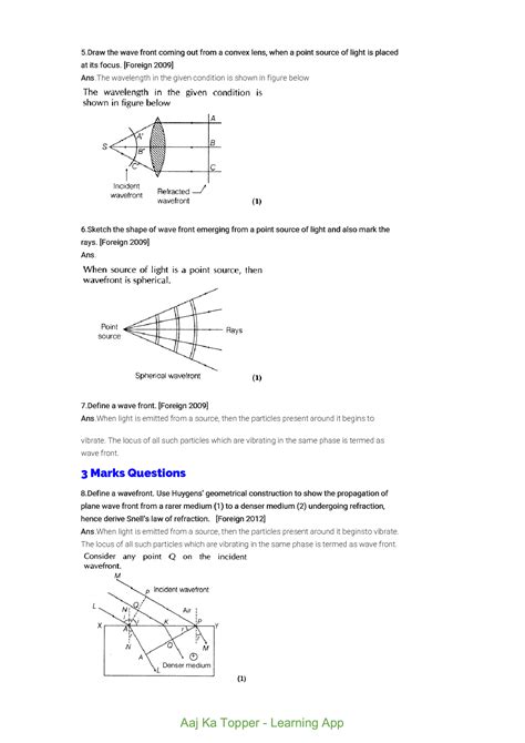 Solution Cbse Class 12th Physics Value Based Questions Chapter 10 Wave