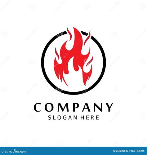 Blazing Fire Embers Fireball Logo And Symbol Vector Image With