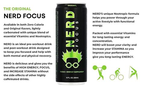 Nerd Focus Original Energy Drink Nootropics And Essential