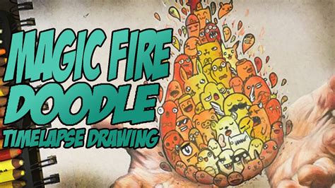 Magic Fire Doodle Timelapse Drawing Youtube