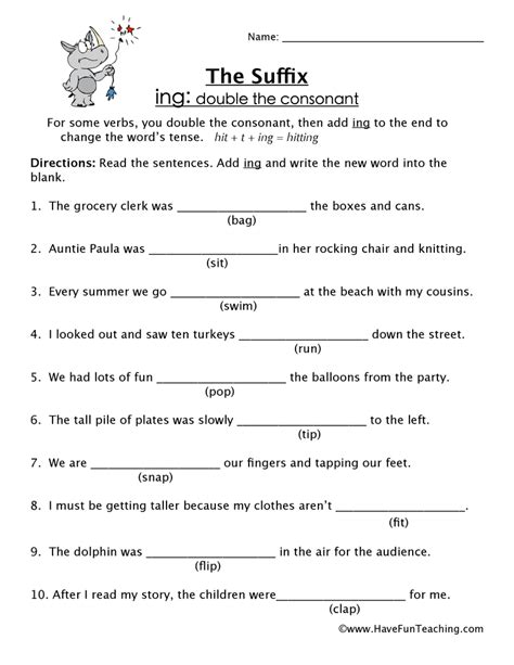 Suffix Worksheets Page 2 Of 2 Have Fun Teaching