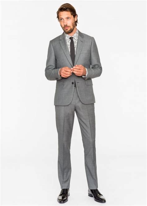 Suits Grey Paul Smith The Soho Tailored Fit Wool Suit Mens Grey
