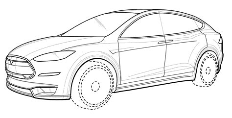 Tesla Model S Coloring Pages