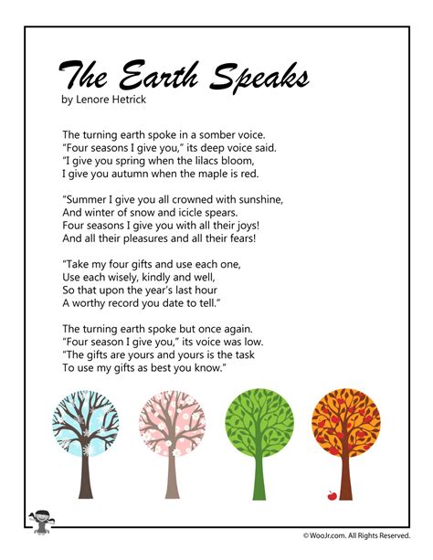 Earth Poem For Kids Woo Jr Kids Activities Childrens Publishing