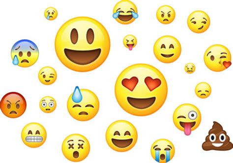 Emoji Pack Of 22 Wall Art Stickers Emoticon Emojis Faces Bedroom