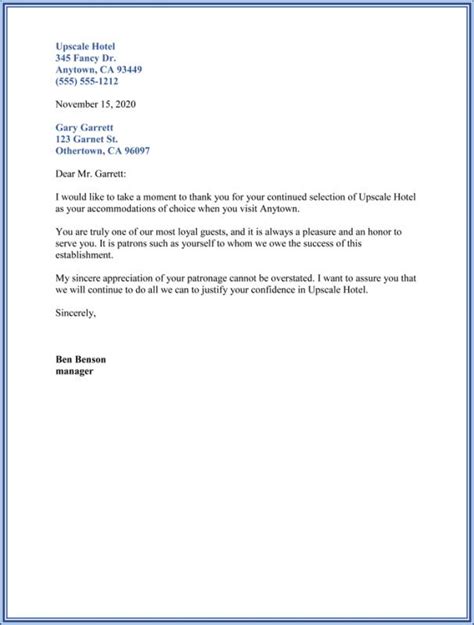 Customer success manager cover letter example. Thank You Letter To Customer | Template Business