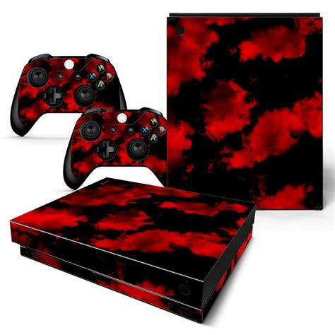 Army Camouflage Red Xbox One X Console Skins Xbox One X Console