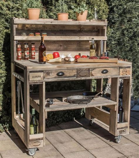Wir sind mitglied der deutschen gütegemeinschaft paletten e.v. Grilltisch aus Paletten-Grill Tisch aus Europaletten ...